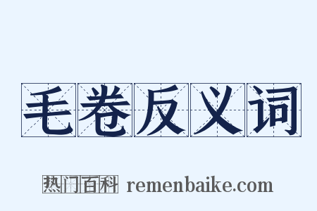 毛卷反义词是什么意思的图片